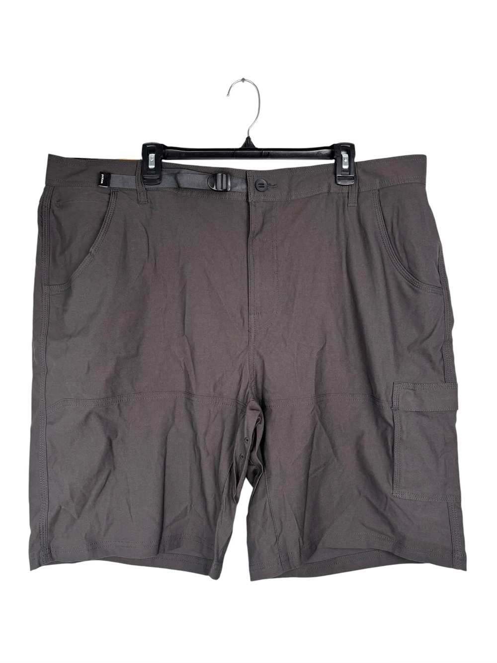 PrAna Stretch Zion Short II Mens 42 Dark Iron Hiking Belted Shorts Quick Dry